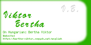 viktor bertha business card